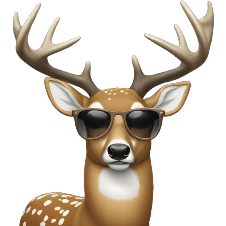 Whitetail wearing shades emoji