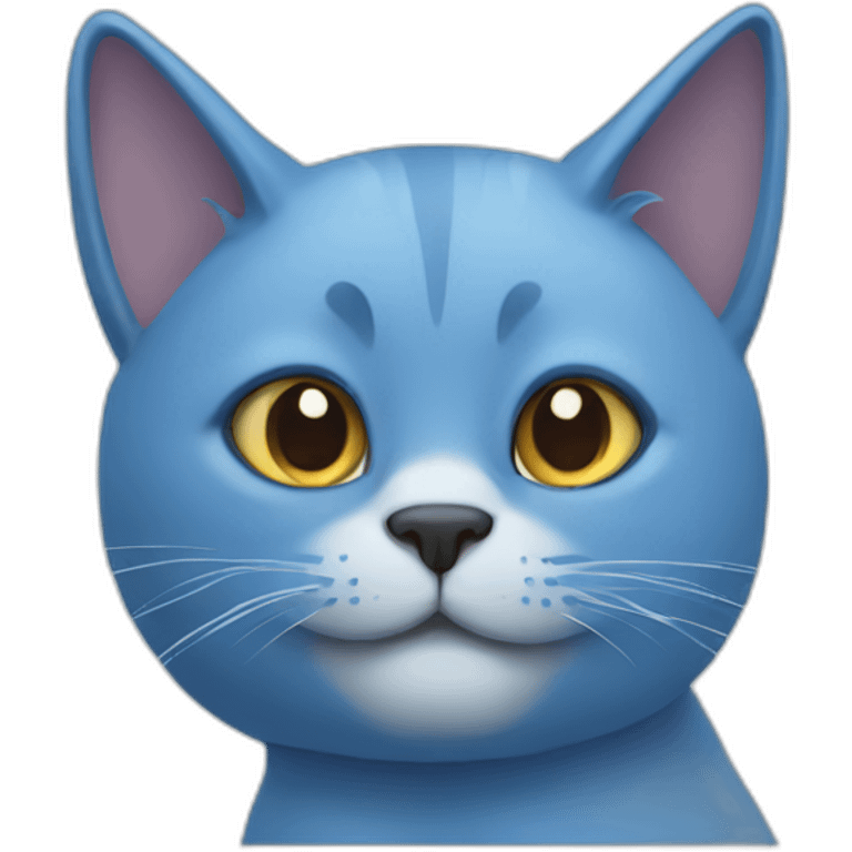 Blue cat emoji