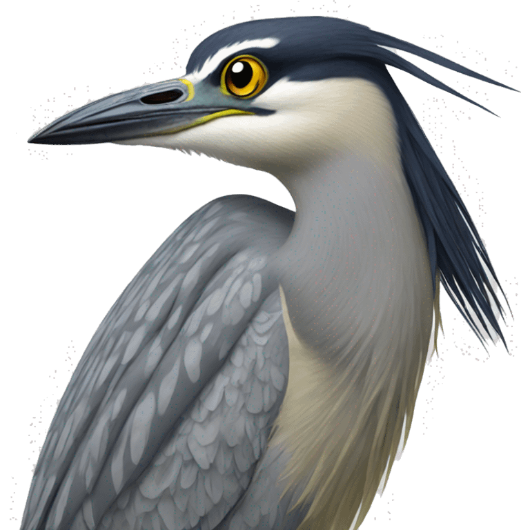 Yellow-crowned Night Heron  emoji