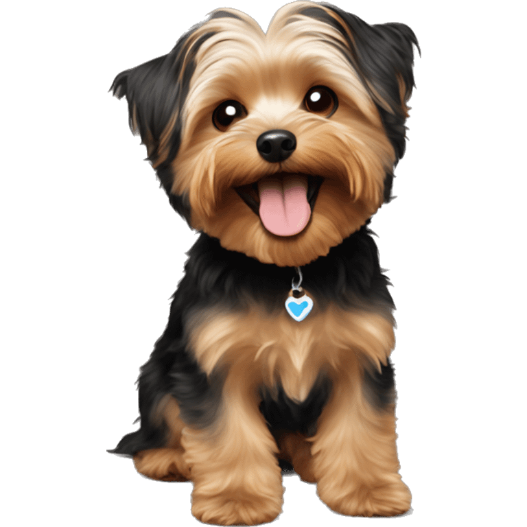 The Yorkie poo Standard grins emoji