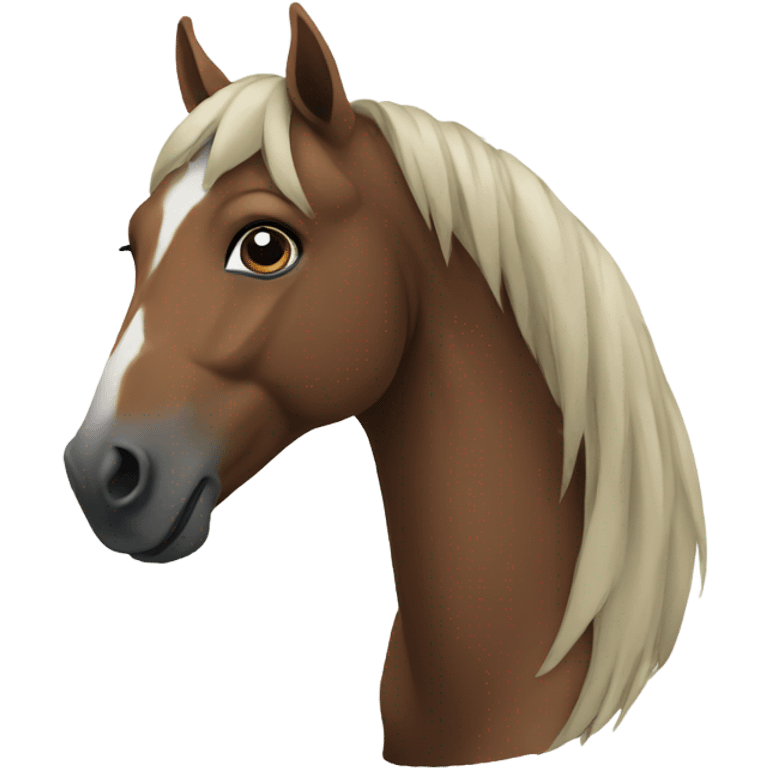 A horse sitting  emoji