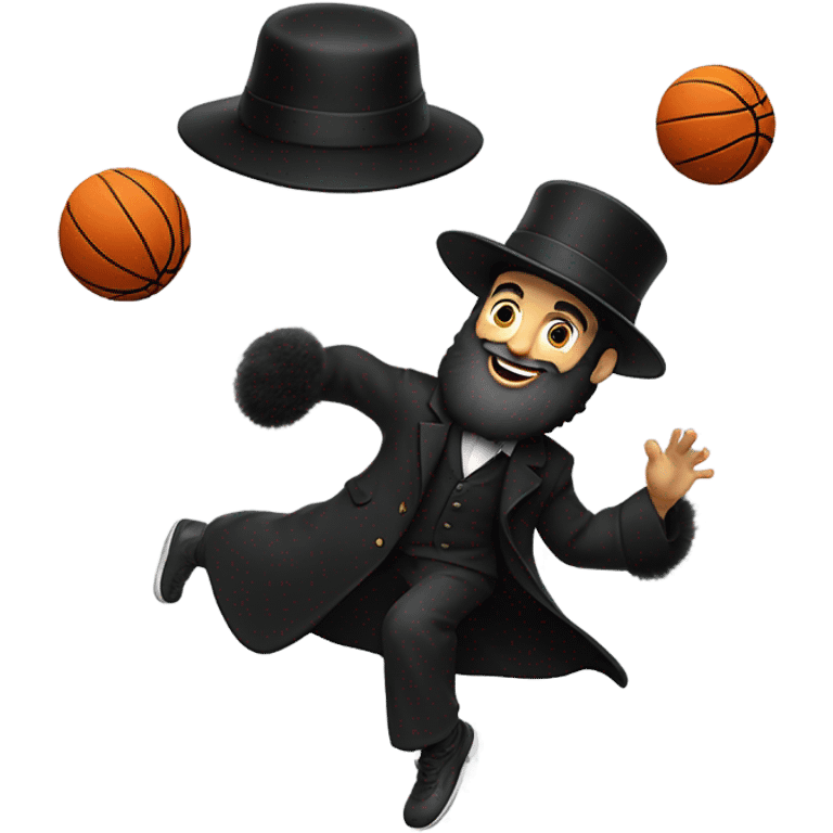 Hasidic Jew dunking basketball  emoji