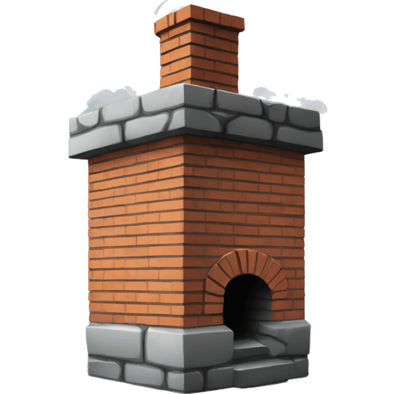 Brick chimney with smoke and barbed wire emoji