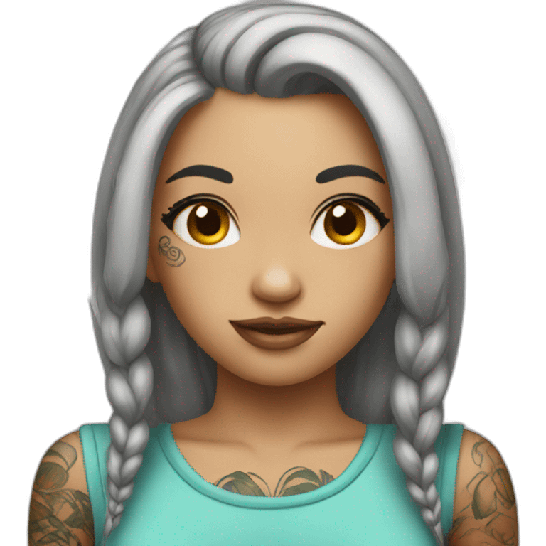 Tatooed girl emoji