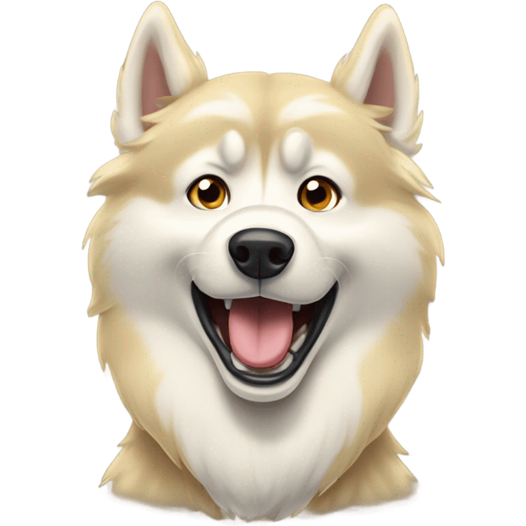 Husky, golden beige Who screams emoji