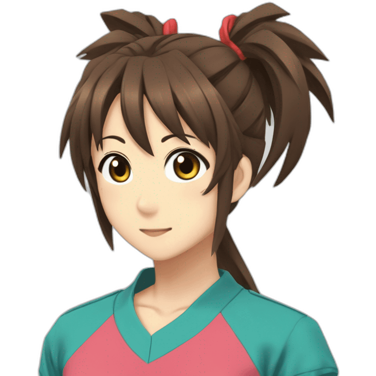 Haruhi Suzumiya with ponytails In sportswear emoji