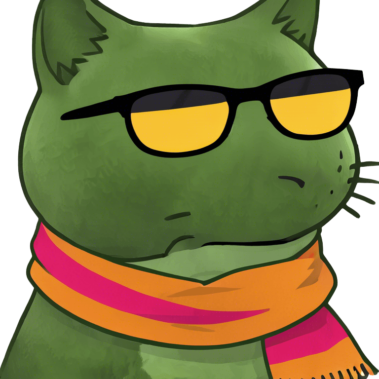 Cat with sunglasses emoji