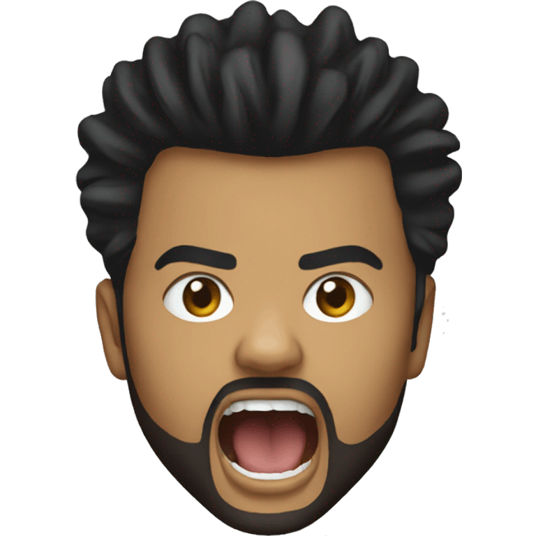 The Weeknd yelling  emoji