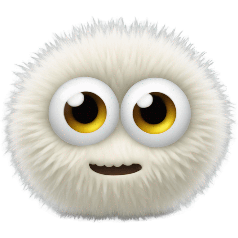 White fuzzy caterpillar  emoji