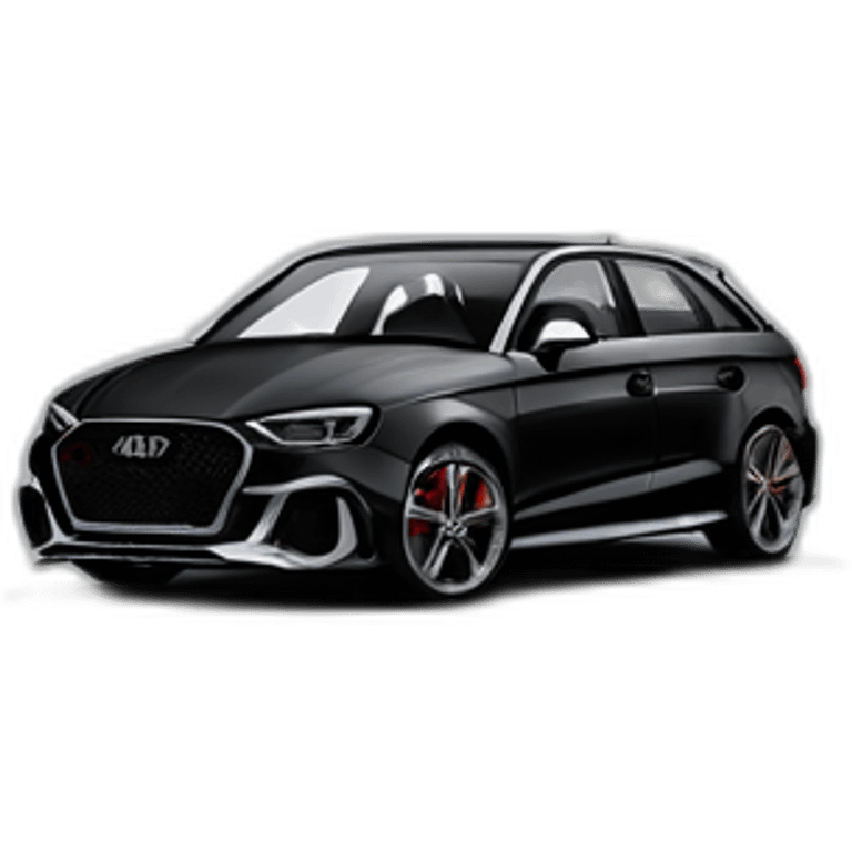 Audi rs3 black facelift, taken from the front left emoji