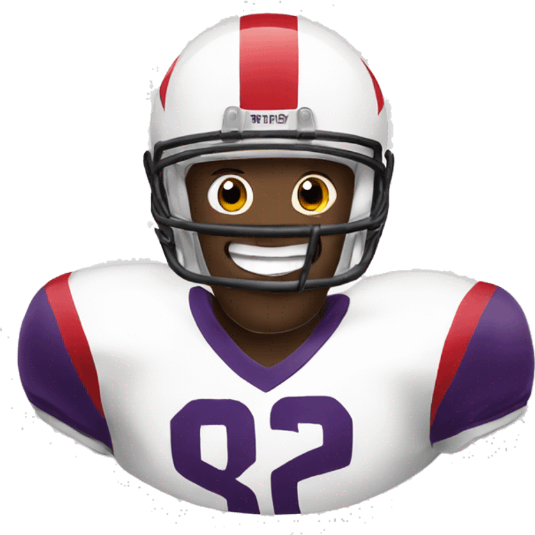 Smiling football emoji