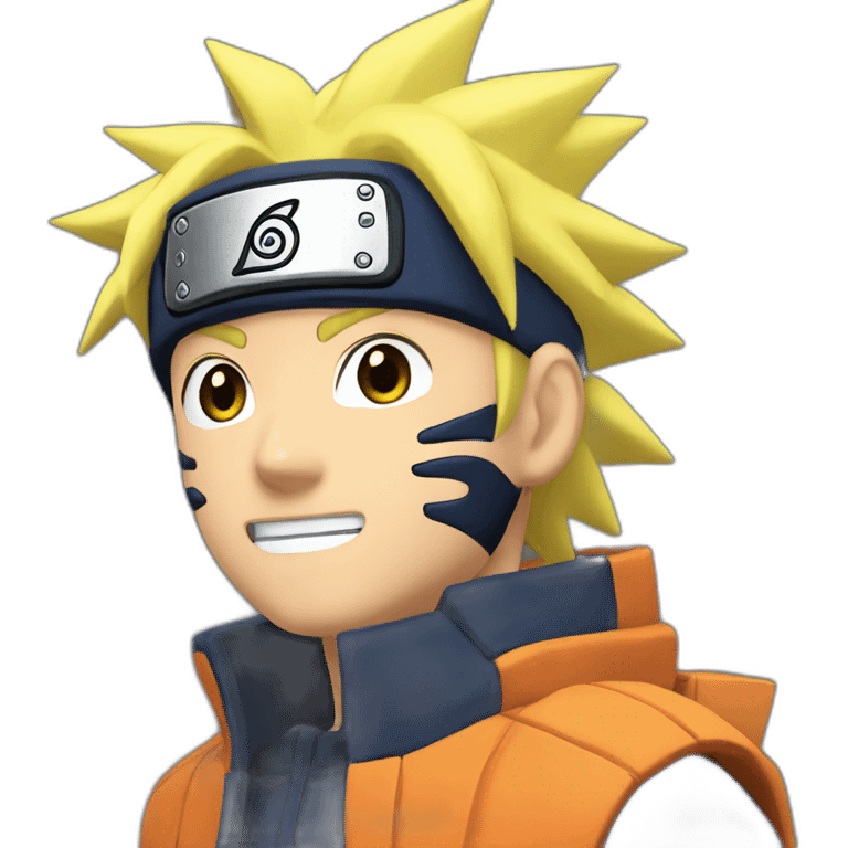 Naruto qui utilise une technique emoji