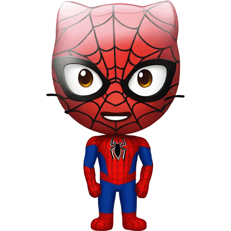 hello kitty with spiderman emoji