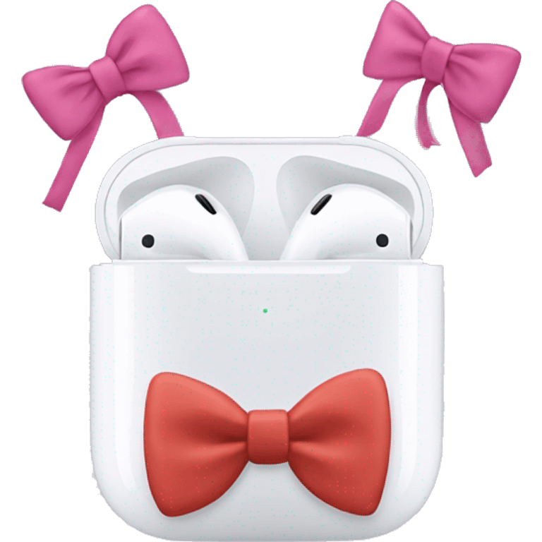 AirPods with bows  emoji