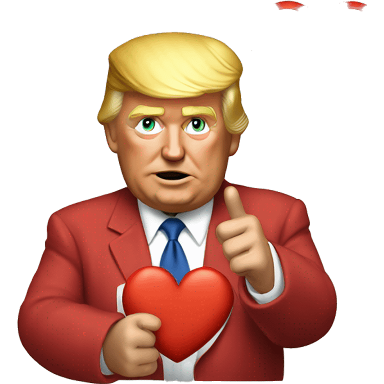 Trump sending heart emoji