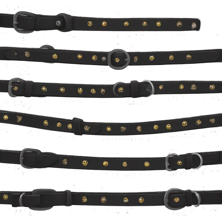 Leather black dog collar emoji