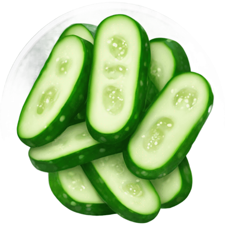 Cucumber salad with soy sauce emoji