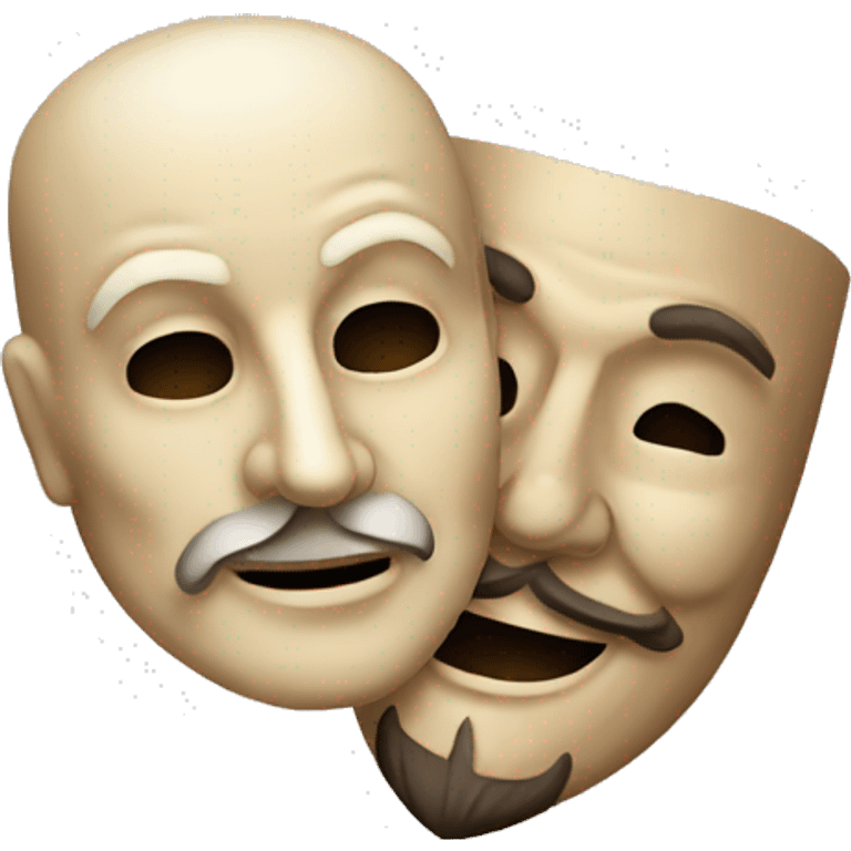 William Shakespeare and theater mask  emoji