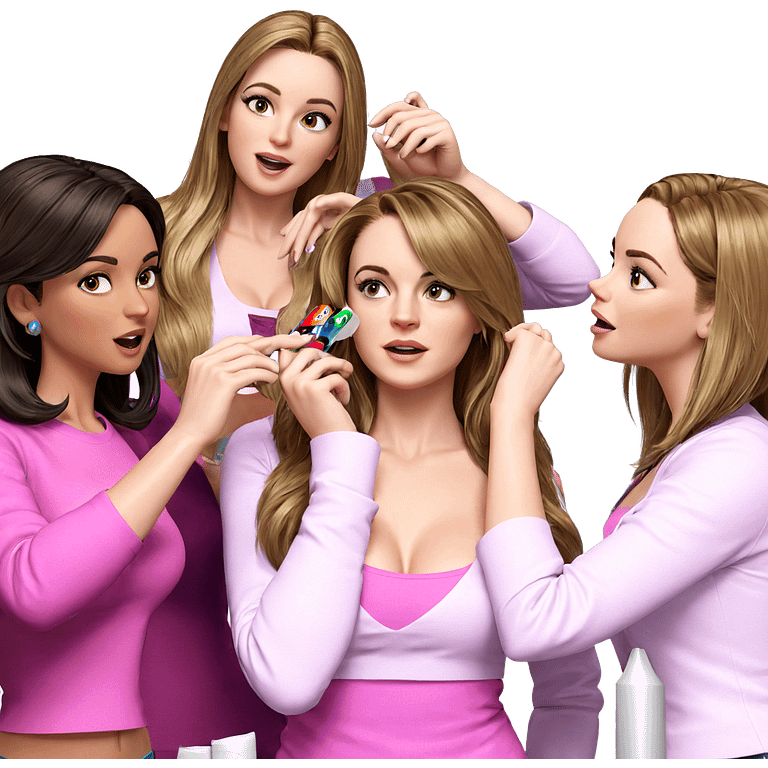 group of glamorous girls emoji