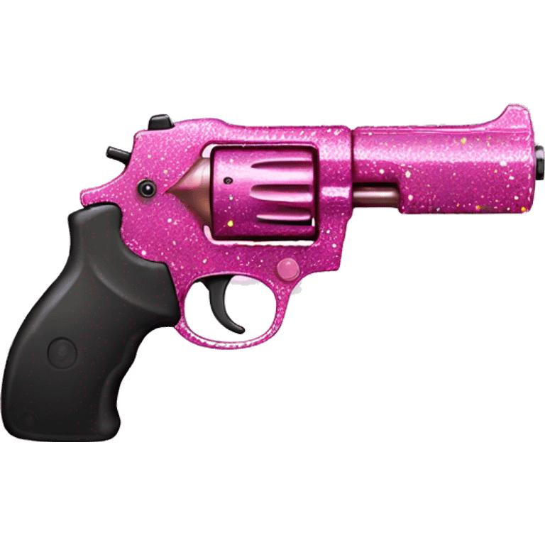 Pink sparkly gun emoji