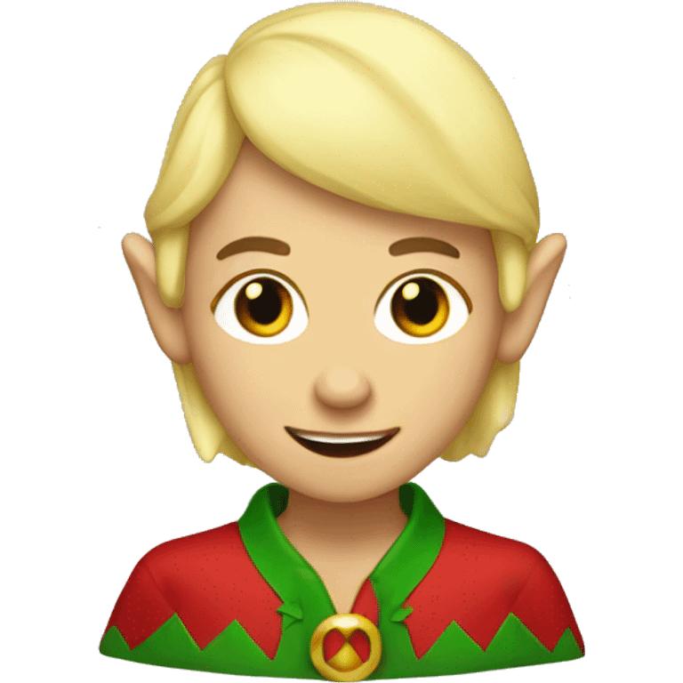 Christmas elf with blonde hair emoji