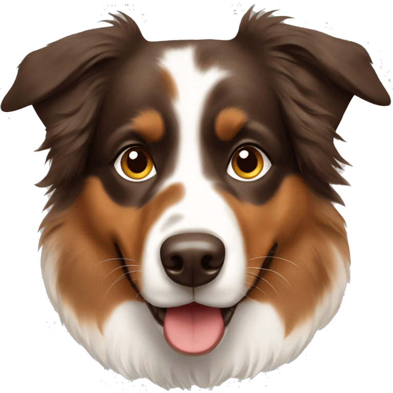 Brown Australian shepherd  emoji