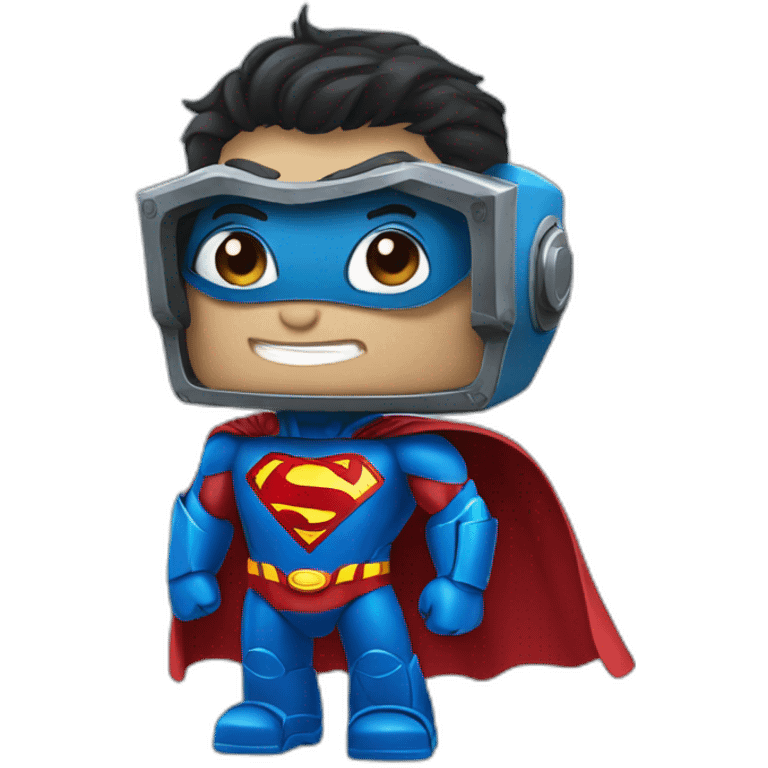 robot disguised as superman emoji