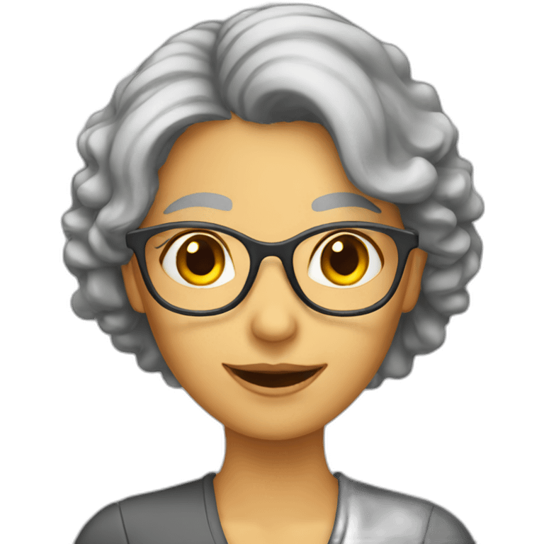 Grey hairs lady teacher emoji