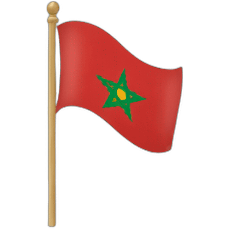 Le drapeau du Maroc avec un cœur autour emoji