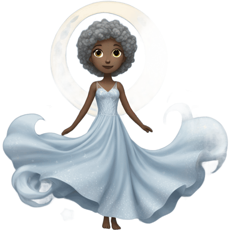 Moon in dress emoji