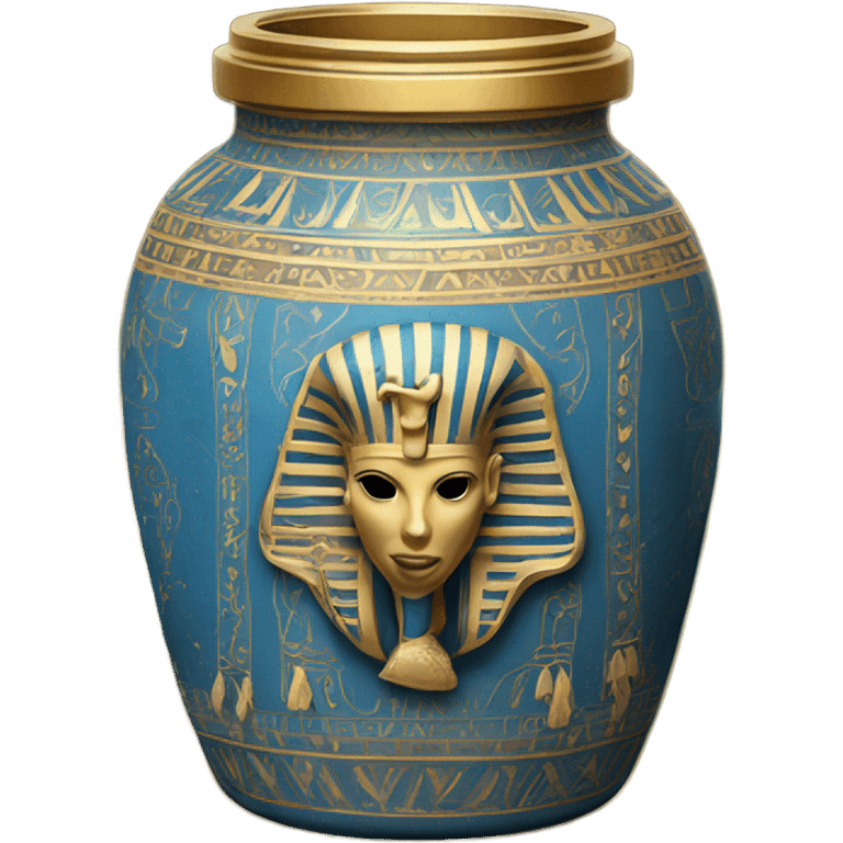 flame on jar egypt gold white blue  emoji