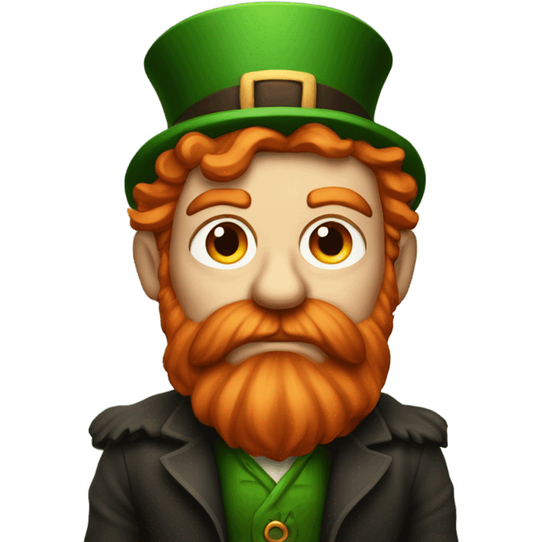 Frowning leprechaun with red beard emoji