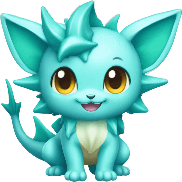 Kawaii Vaporeon full body emoji