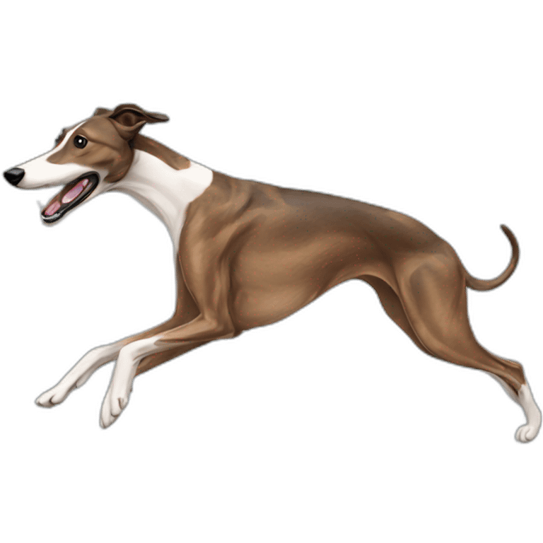 running brindle greyhound emoji