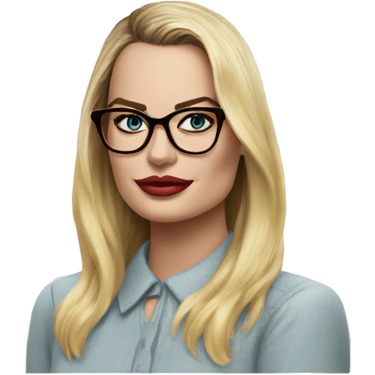 :Margot Robbie: glasses  emoji