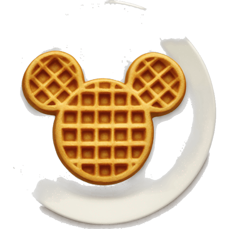 A plate of mickey waffles emoji