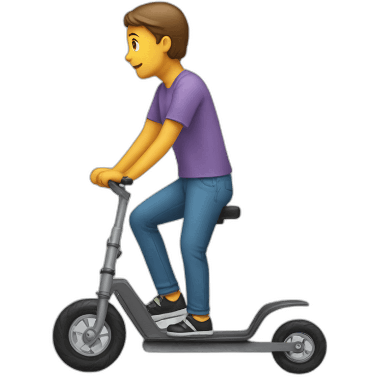 personne avec une trottinette cassé emoji