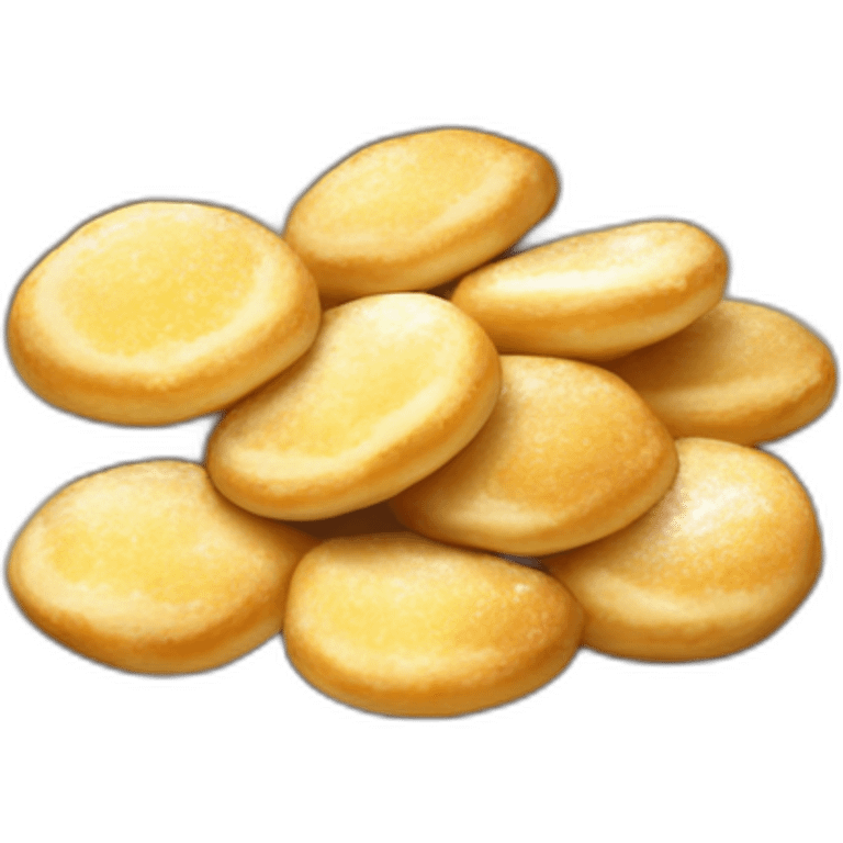 plate of dutch poffertjes with butter emoji