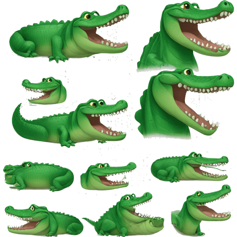 Alligator wearing crocs emoji