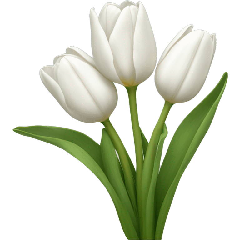 White tulips  emoji