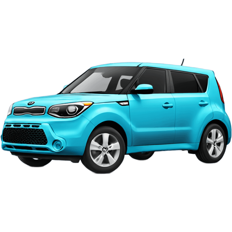 sky blue kia soul car emoji