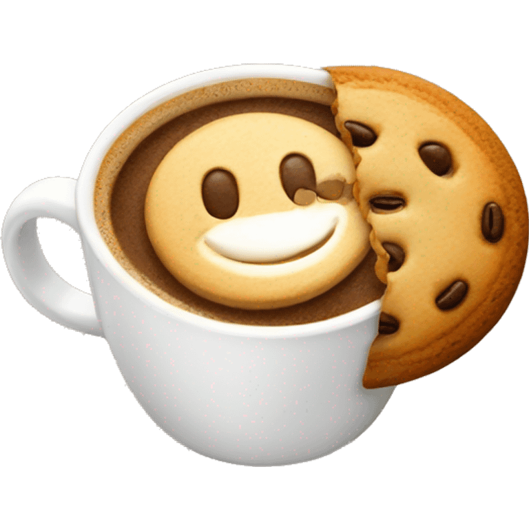 Capuccino with a cookie  emoji