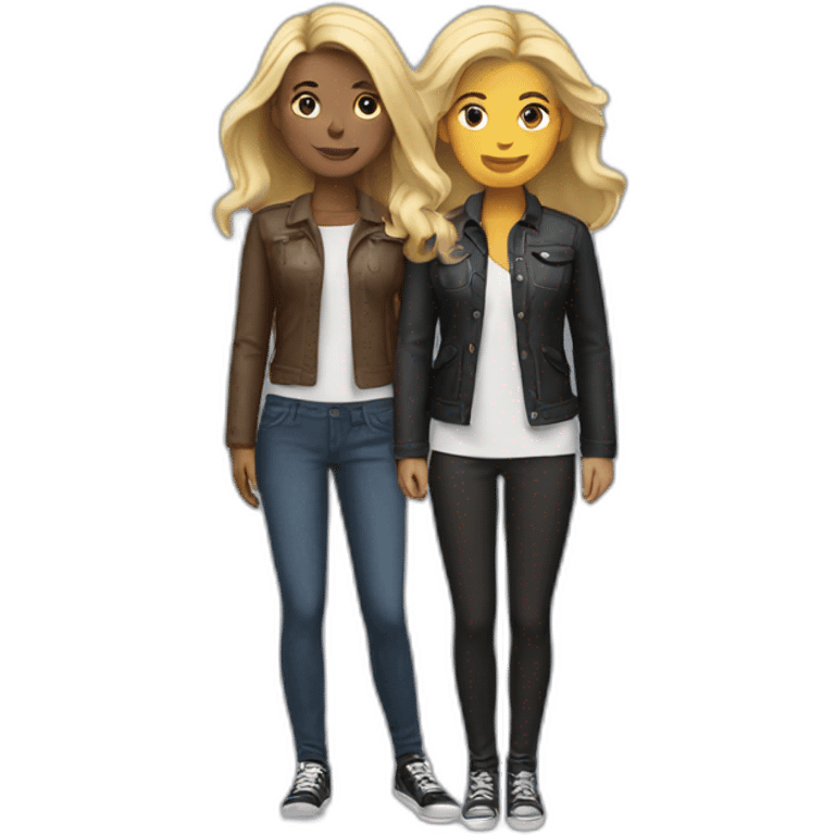 two-women-with-black-and-blond-hair emoji