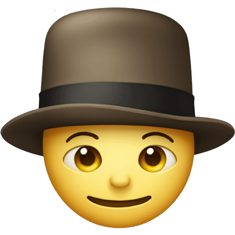 bowler hat not smiling emoji