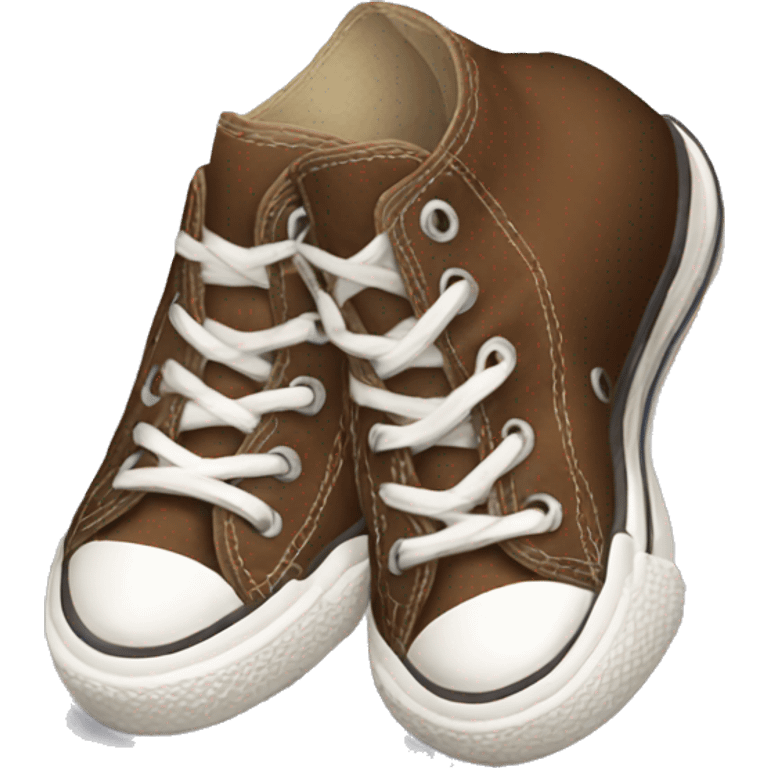 Brown converse shoes emoji