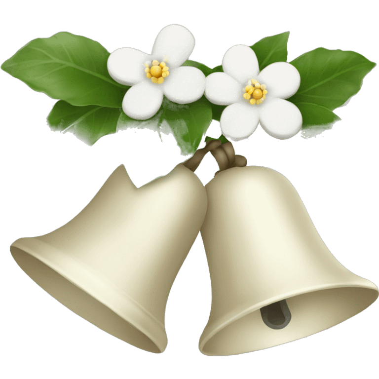 Bells with white flowers  emoji