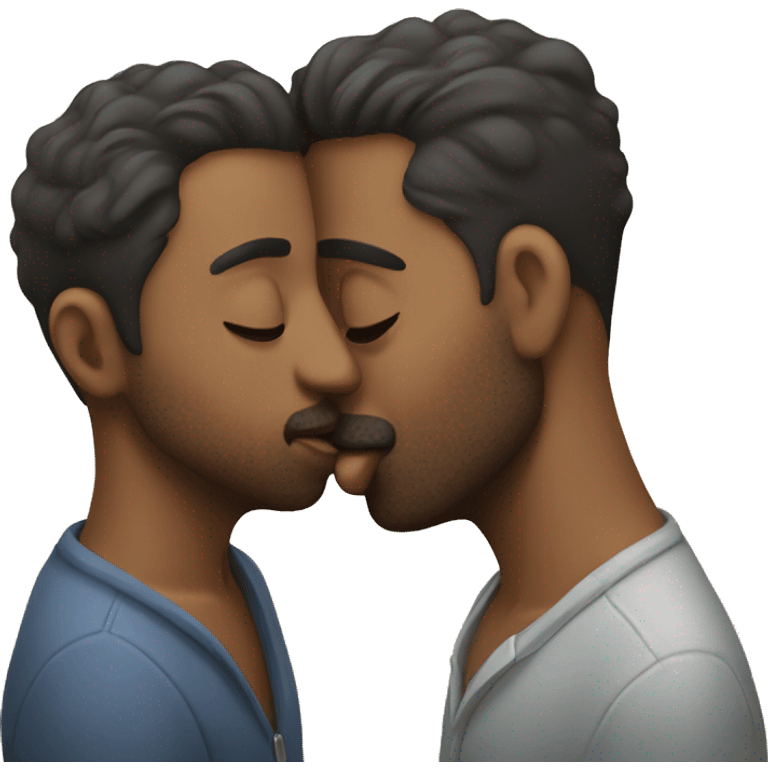 men kissing emoji