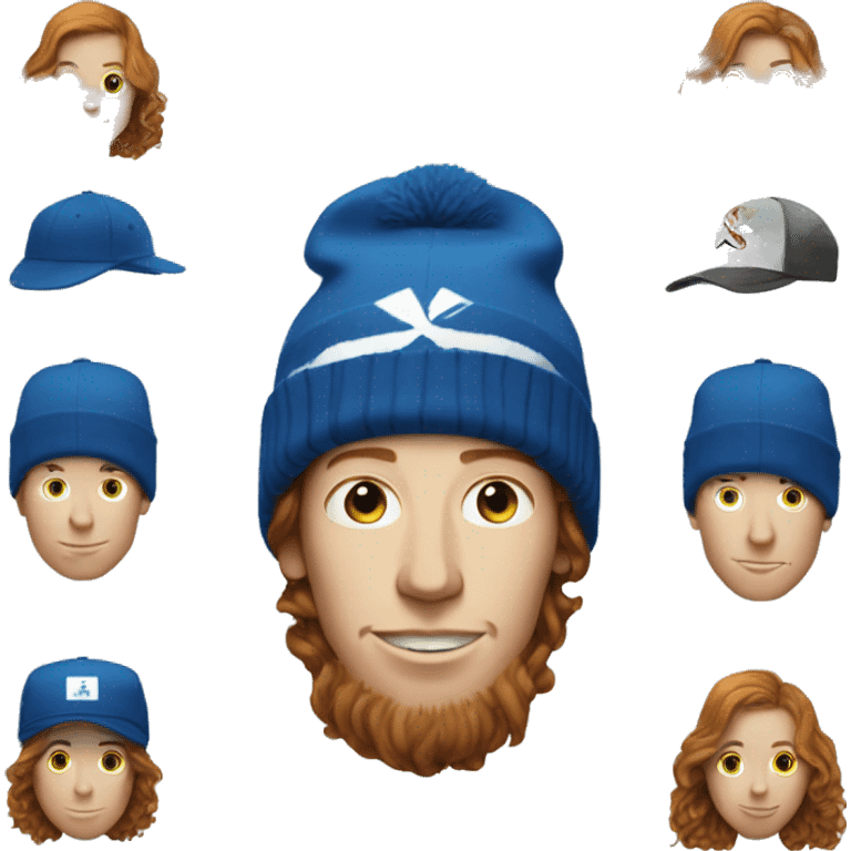 Shaun white wearing a blue A’s hat emoji