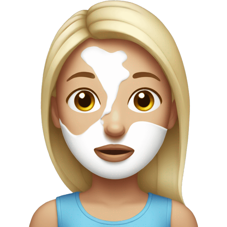 Girl with milk on face emoji