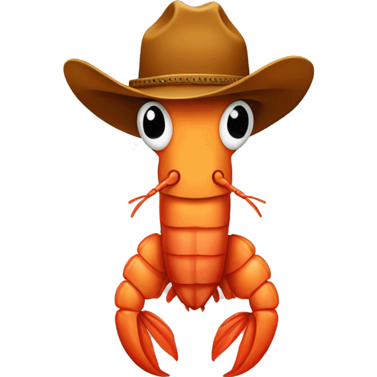 shrimp with cowboy hat emoji